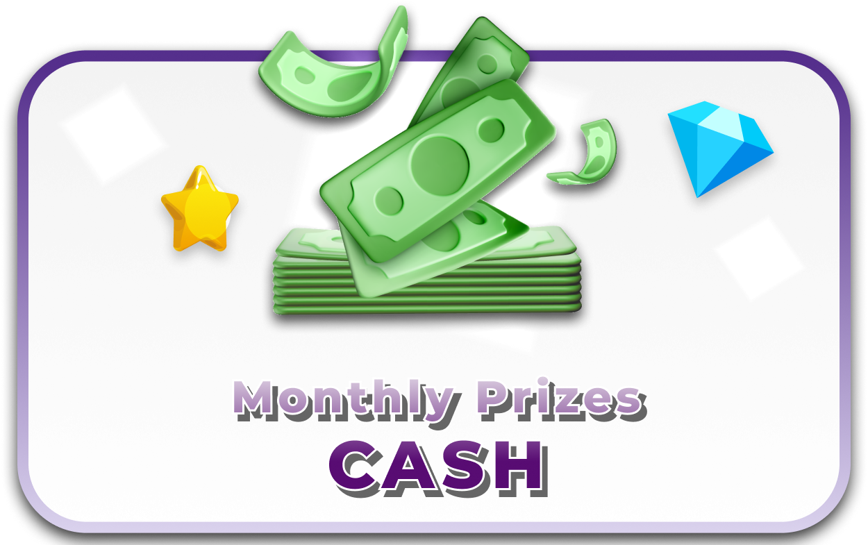 monthly prizes cash
